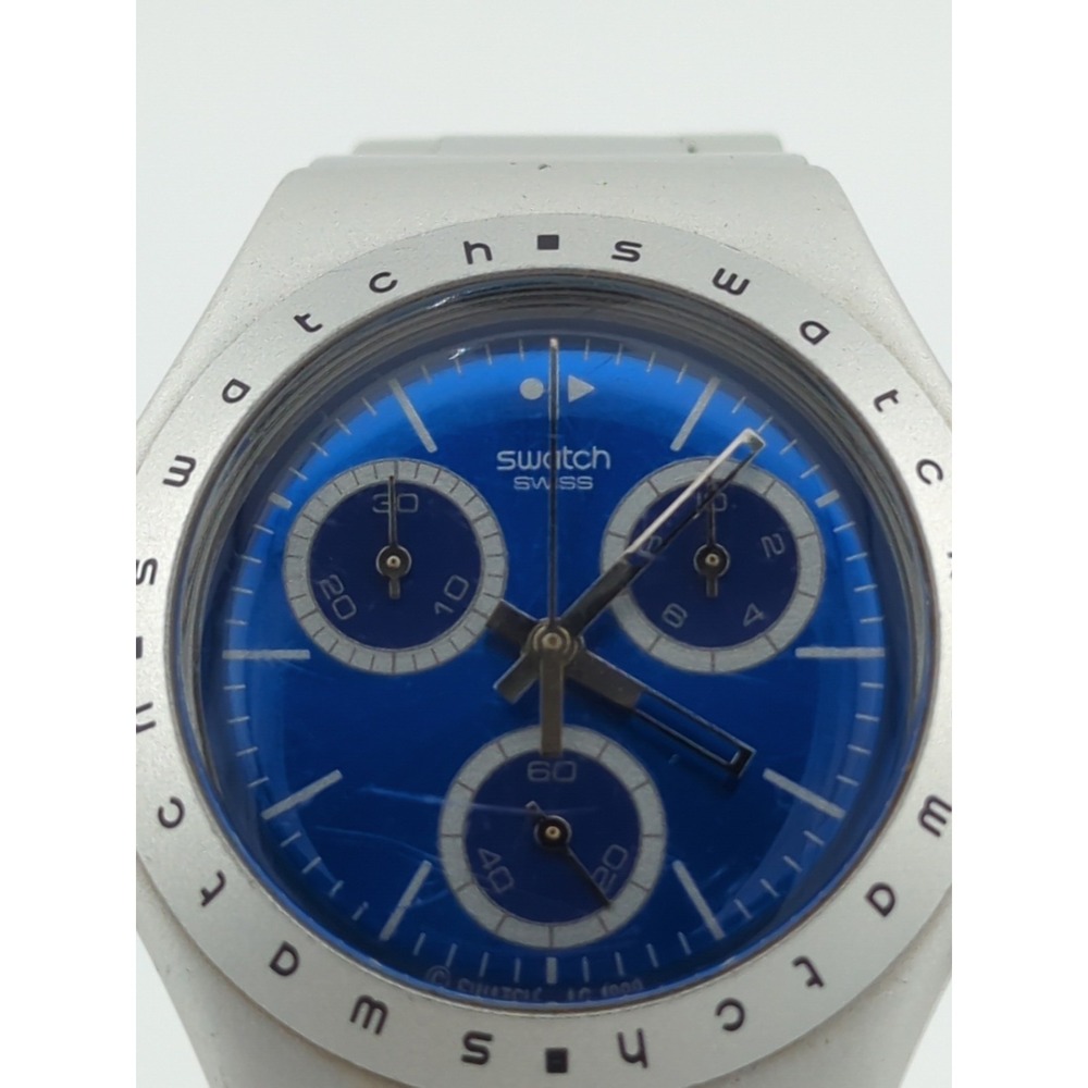 SWATCH WATCH HYPNOTIC IRONY CHRONOGRAPH - 35mm Case - 5.75" Bracelet -‎ Working - Picture 2 of 7